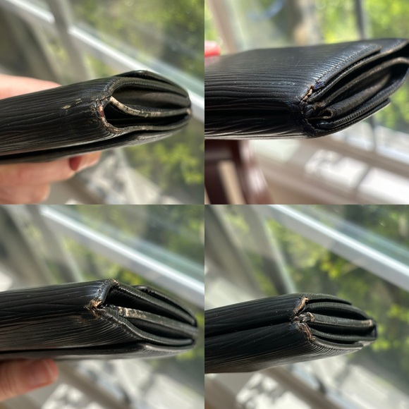 Louis Vuitton Epi Trifold Square Wallet Black Leather - Picture 14 of 16